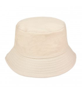 Beżowy kapelusz bucket hat wędkarski modny jednolity kap-m2