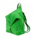 Zielony Włoski Stylowy Plecak Damski Skórzany Zamsz A4 W14