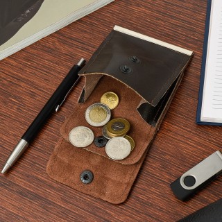 Polski portfel brązowe etui na pieniądze retro uniseks - krateczka.pl