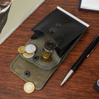 Polski portfel czarne etui na pieniądze retro uniseks - krateczka.pl