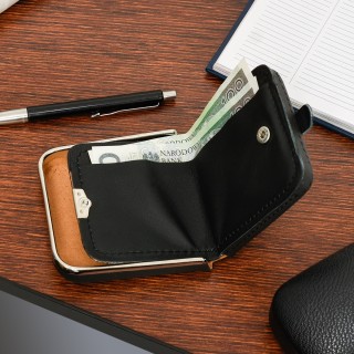 Etui banknotówka kwadratowa portfel skórzany Beltimore | Krateczka.pl