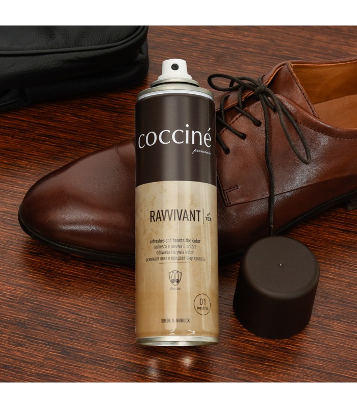Odświeżacz do skóry zamszu i nubuku do czarnych toreb butów Coccine Ravvivant ożywia renowator CH2