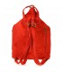 Czerwony Włoski Stylowy Plecak Damski Skórzany Zamsz A4 W01