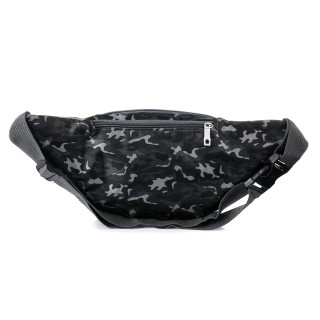 Szare moro saszetka nerka unisex kodura pojemna pasek - krateczka.pl