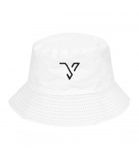 Biały kapelusz dwustronny bucket hat wędkarski modny kap-m-V