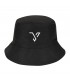 Biały kapelusz dwustronny bucket hat wędkarski modny kap-m-V