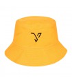 Żółty kapelusz dwustronny bucket hat wędkarski modny kap-m-V