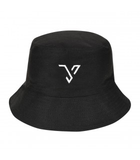 Czarny kapelusz dwustronny bucket hat wędkarski modny kap-m-V