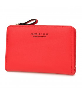 Czerwony portfel damski eko forever young modny pojemny E29
