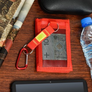 Czerwony portfelik młodzieżowy na rzep pojemny | Krateczka.pl