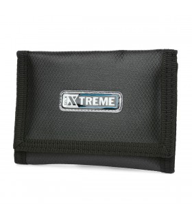 Czarny portfelik młodzieżowy na rzep pojemny Xtreme E25