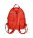 Czerwony damski plecak skórzany mały A5 Beltimore solidny F69