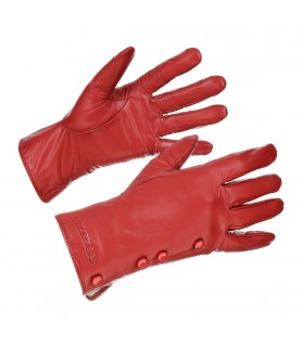 Rękawiczki skórzane damskie czerwone polar l/xl BELTIMORE K26