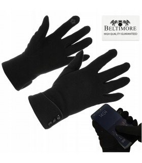 Rękawiczki damskie czarne dotyk polarek uni BELTIMORE K28