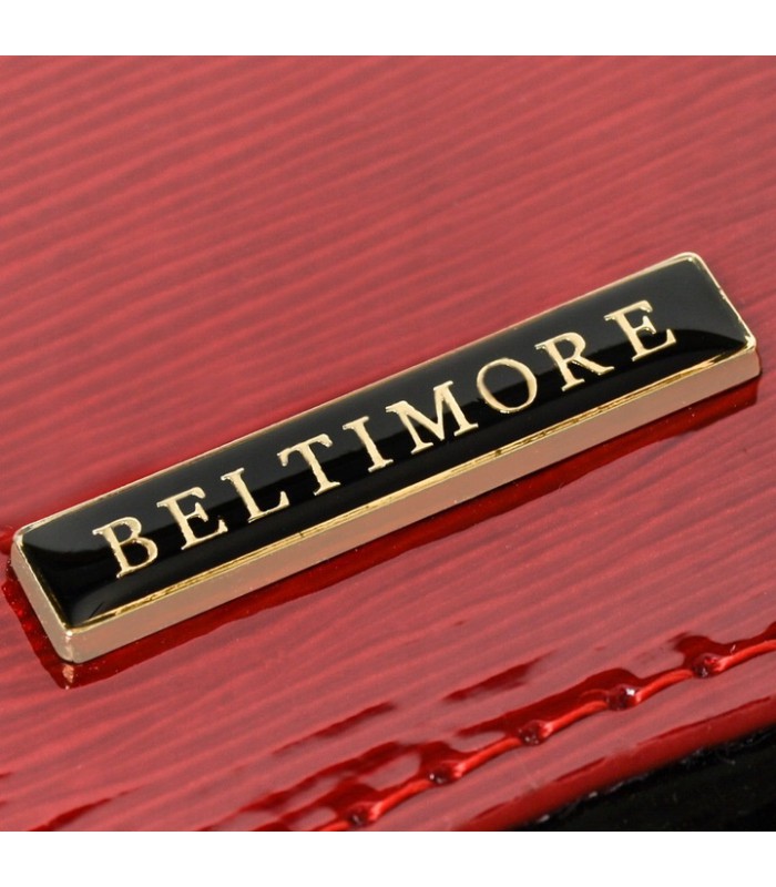 Czerwony damski portfel skóra naturalna premium Beltimore A02