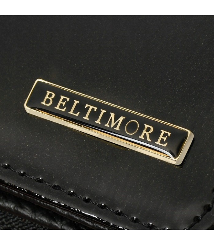 Czarny damski portfel skóra naturalna premium Beltimore A02