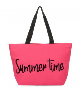 Różowa Duża torba plażowa torebka summer time lekka T64