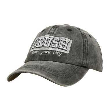 Czarna Czapka z daszkiem baseballówka vintage unisex - krateczka.pl