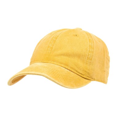 Żółta Czapka z daszkiem baseballówka vintage unisex - krateczka.pl
