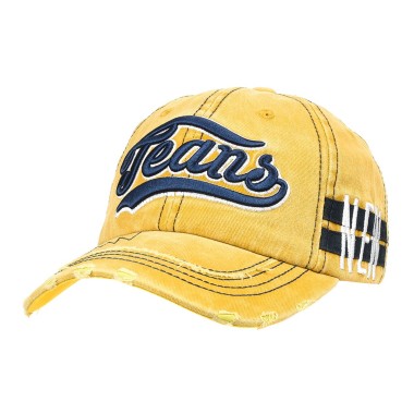 Żółta Czapka z daszkiem regulowana vintage unisex- krateczka.pl