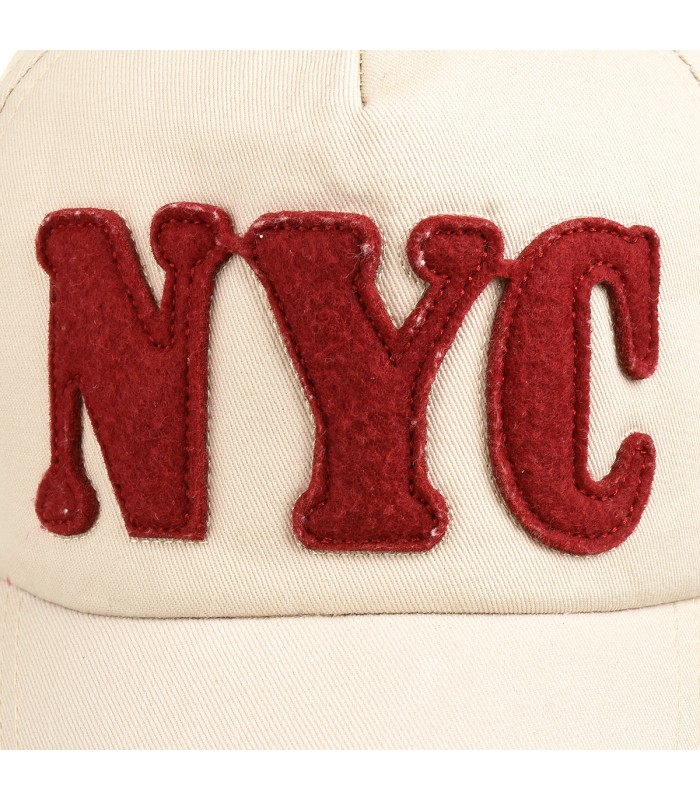 Beżowa Czapka z daszkiem baseballówka vintage regulowana NYC cz-m-23