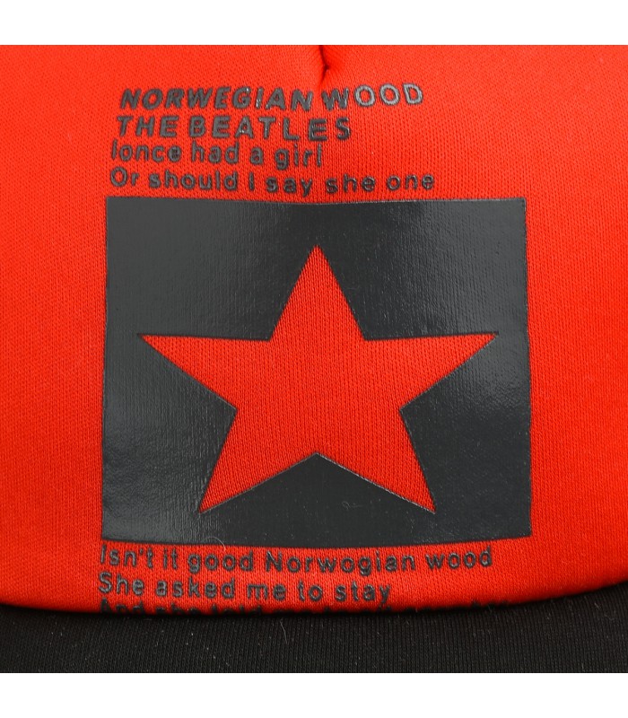 Czarno-czerwona Czapka z daszkiem baseballówka pianka siateczka cz-m-24