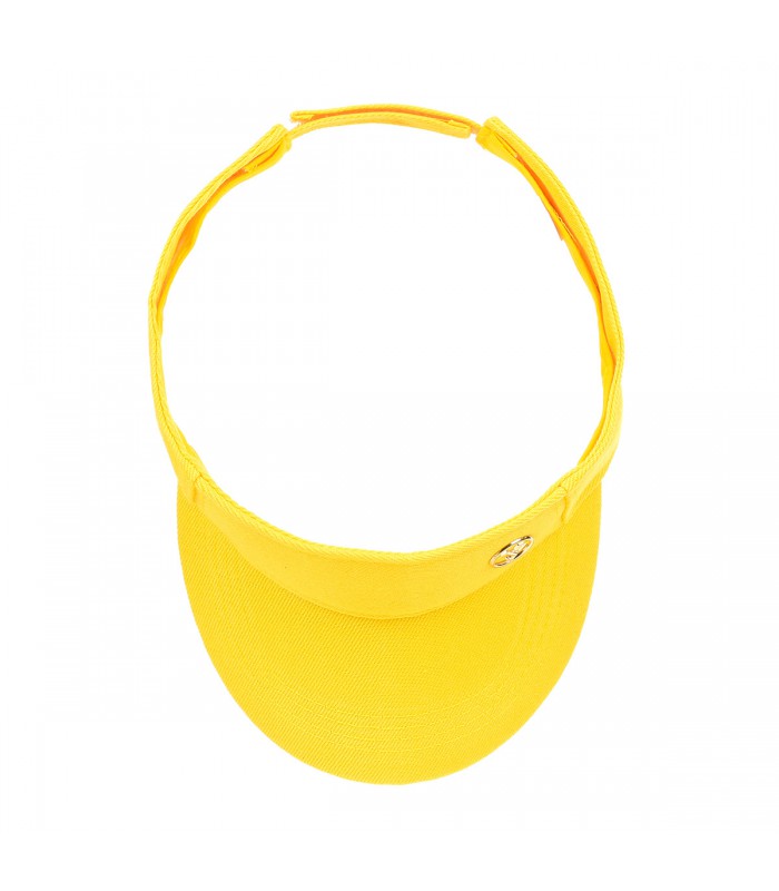 Żółty Daszek na głowę przeciwsłoneczny czapka na lato sportowa regulowany daszek4-5