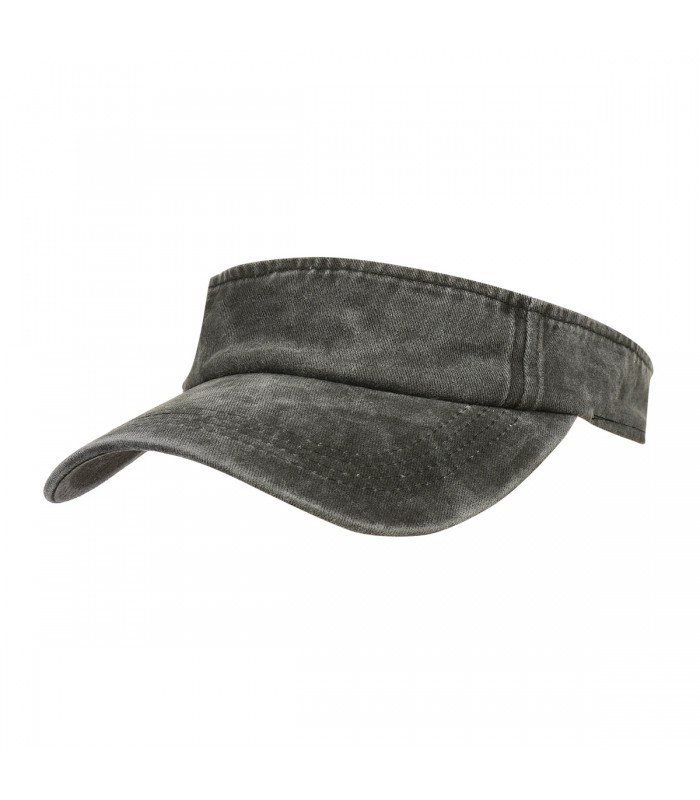 Czarny Daszek na głowę przeciwsłoneczny czapka na lato sportowa regulowany daszek5-3