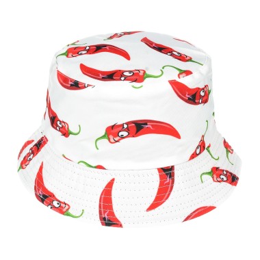 Kapelusz dwustronny bucket hat dziecięcy białe  chilli- krateczka.pl