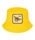 Kapelusz dwustronny bucket hat wędkarski żółty pszczoła kap-m-39