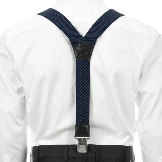 Szelki do spodni męskie eleganckie mocne Y granat SZ3 | krateczka.pl