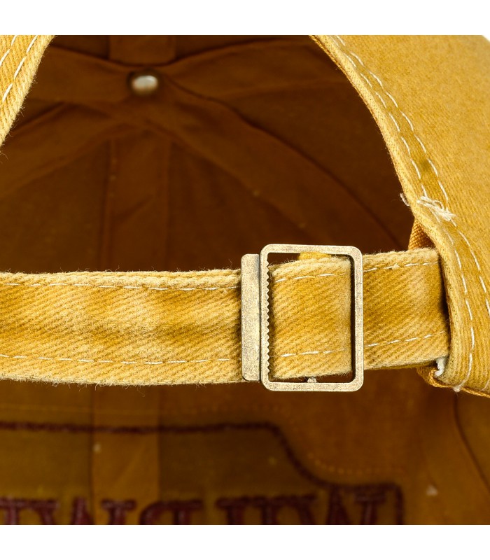 Żółta czapka z daszkiem baseballówka vintage uniwersalna cz-m-58
