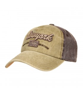 Beżowa czapka z daszkiem baseballówka vintage uniwersalna cz-m-60