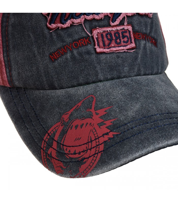 Niebieska czapka z daszkiem baseballówka vintage uniwersalna cz-m-60