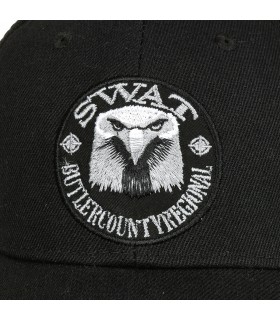 Czarna modna czapka z daszkiem baseballówka SWAT uniwersalna cz-m-61