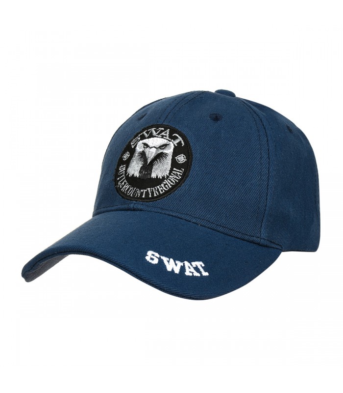 Granatowa modna czapka z daszkiem baseballówka SWAT uniwersalna cz-m-61
