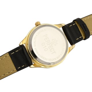 CZARNO-ZŁOTY ZEGAREK PERFECT KLASYCZNY DAMSKI RETRO MIYOTA 273