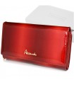 Czerwony Portfel skórzany damski duży biuro pudełko X60