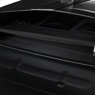 Czarna męska aktówka Beltimore teczka elegancka skórzana | Krateczka.pl