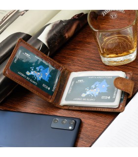 Etui skórzane na dokumenty karty wizytownik RFiD | SKLEP KRATECZKA