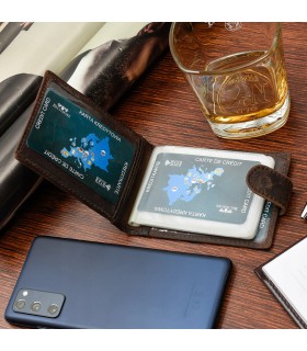 Etui skórzane na dokumenty karty wizytownik RFiD | SKLEP KRATECZKA