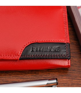 Damski skórzany portfel duży retro suwak RFiD BELTIMORE- krateczka.pl