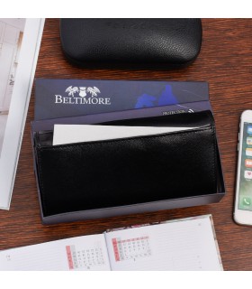 Damski skórzany portfel duży retro suwak RFiD BELTIMORE- krateczka.pl