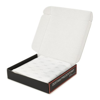 Zestaw męski skórzany portfel poziomy rękawiczki czarne- Krateczka.pl