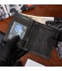 Zestaw męski skórzany portfel pionowy rękawiczki czarne Beltimore T91
