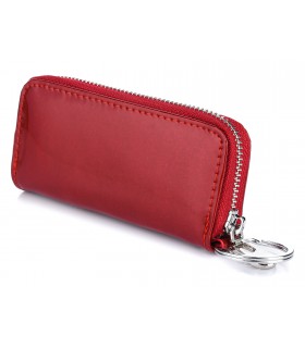 Czerwone etui na klucze skórzane Alessandro S46