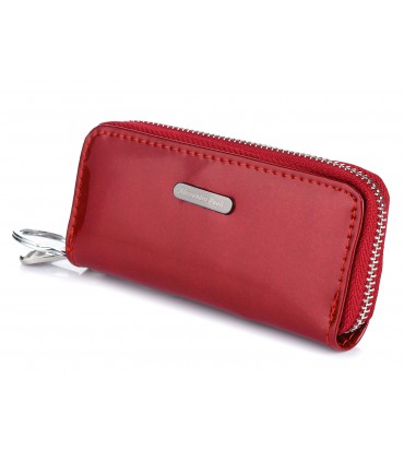 Czerwone etui na klucze skórzane Alessandro S46