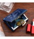 Czarny mały portfel damski skórzany portmonetka lakier bigiel F61