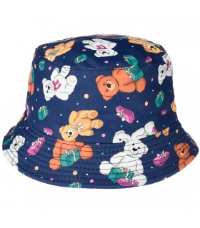 Misie kapelusz dwustronny bucket hat dziecięcy modny kap-hd-1