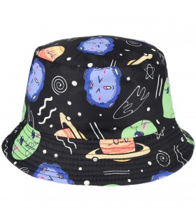 Planety kapelusz dwustronny bucket hat dziecięcy modny kap-hd-5